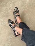 Baletas Correa Doble Jaguar Animal Print