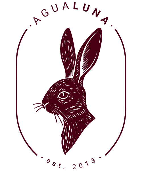 Agualuna marca de cuero Colombiana