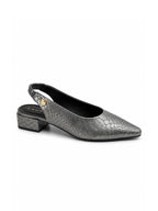 Bailarinas elegantes en cuero color plomo, ideales para looks casuales y formales