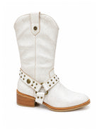 Botas texanas Eva color avellana elaboradas en cuero artesanal para mujer