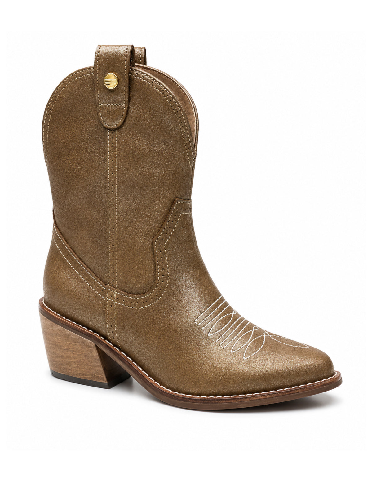 Botas caña alta color bronce ideales para looks boho, urbanos y de temporada