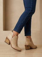 Botines Montevideo color pardo elaborados en cuero artesanal para mujer
