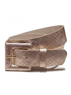 Cinturón de cuero de 4 cm para mujer color dorado modelo Amalfi de Agua Luna