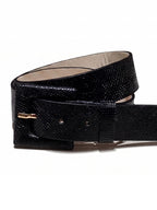 Cinturón de cuero de 4 cm para mujer color negro modelo Amalfi de Agua Luna