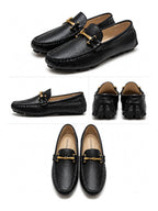 Vista lateral de los Drivers Enchazados Amalfi con diseño de mocasín casual