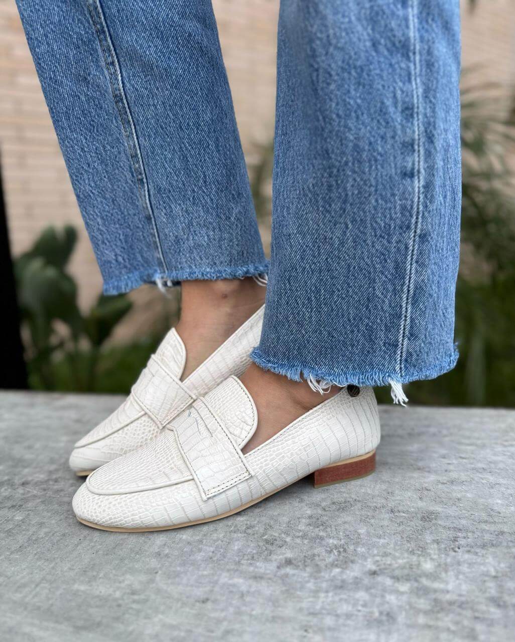 Mocasines Antifaz Hueso