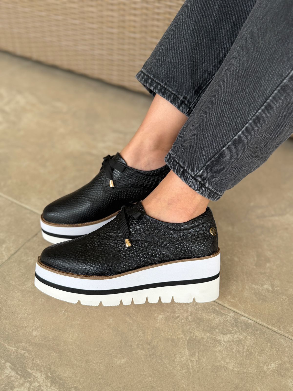 Mocasines Porcelana Dino Negro