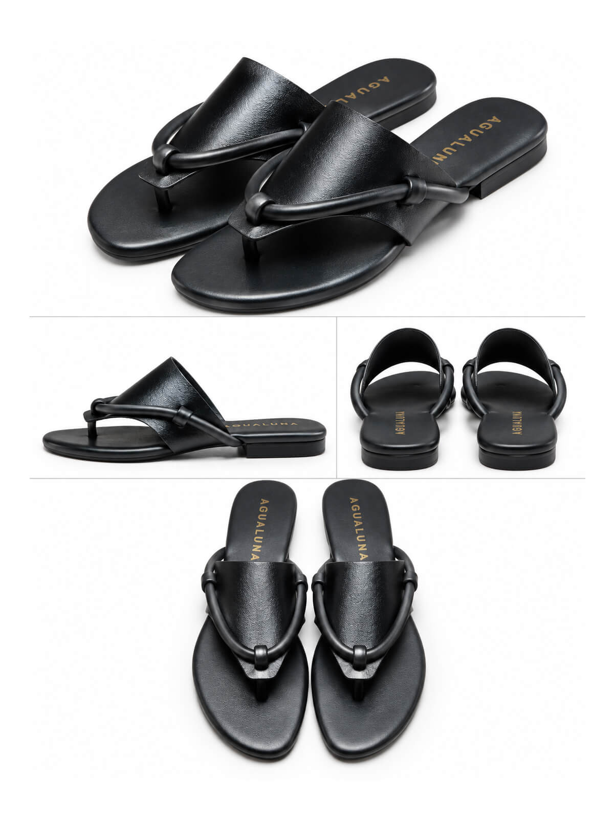 Sandalias Planas Cuero Ava para mujer con diseño casual elegante y estructura abierta sin cierre