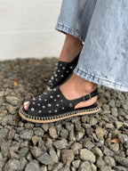 Spadrilas Yute Taches Correa Negro