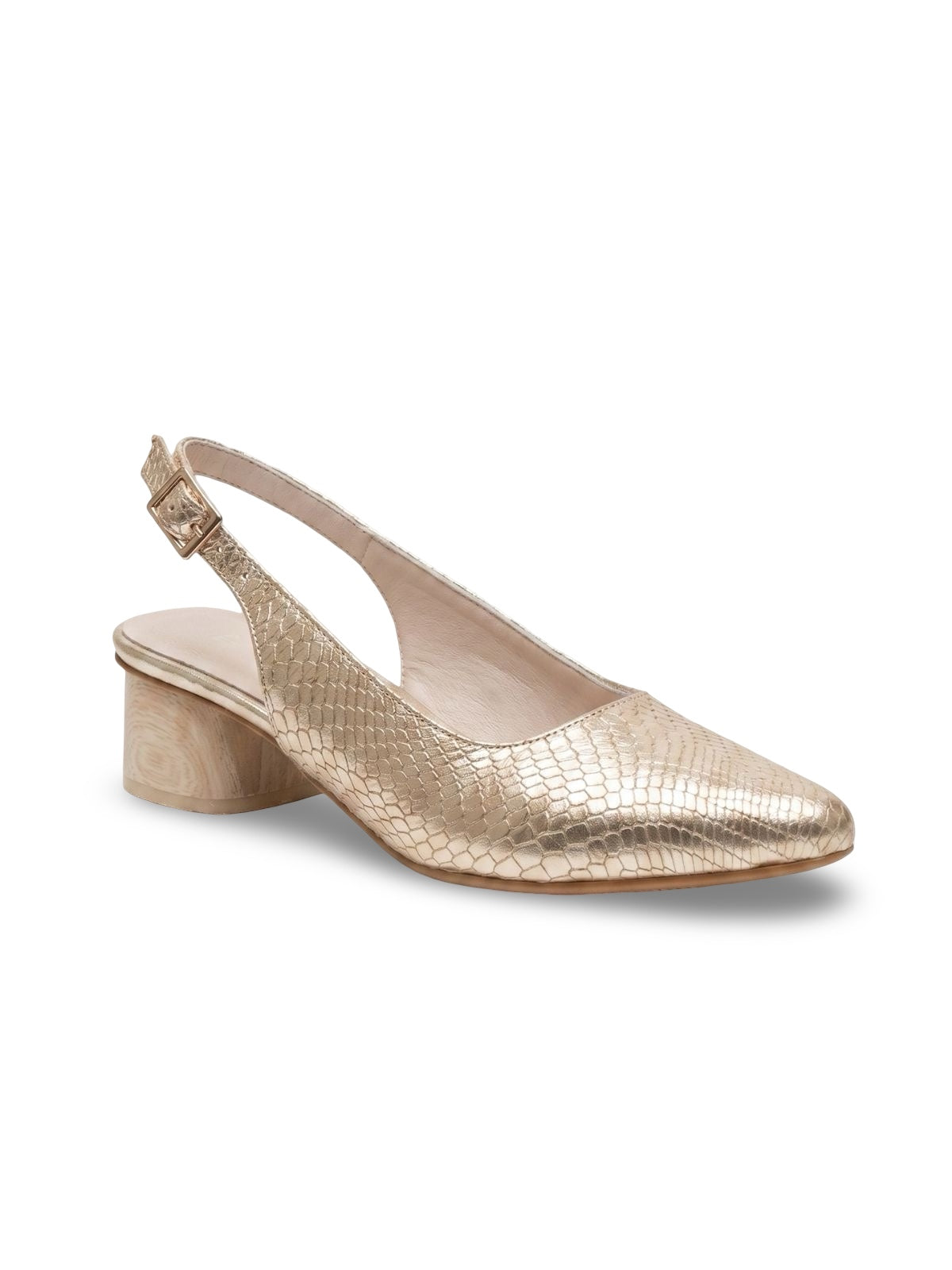 Stilettos Lucia dorado con diseño elegante y acabado premium