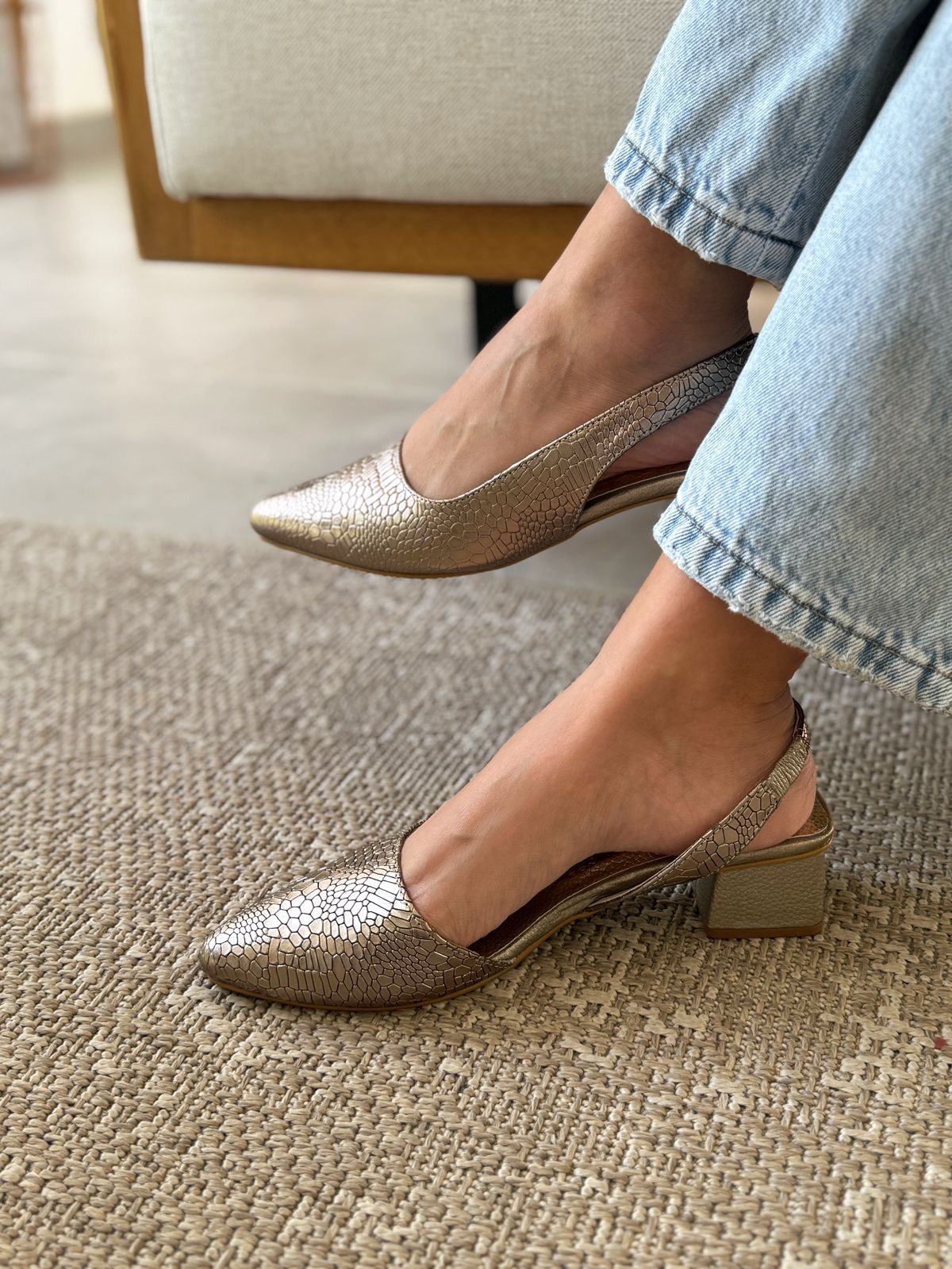 Tacones cuero Diana bronce