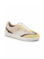 Tenis casuales para mujer elaborados en cuero color hueso