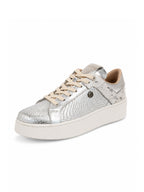 Tenis casuales de cuero metalizado color plata para mujer referencia Liverpool