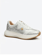 Tenis Dubai dorado plata estilo premium fashion y sofisticado