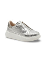 Tenis Madrid color plata estilo premium casual chic para mujer