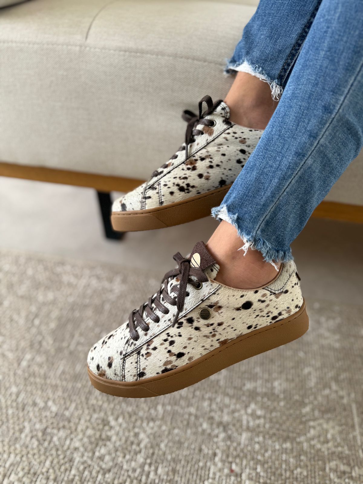 Tenis Cuero Alaska Animal Print Vaca