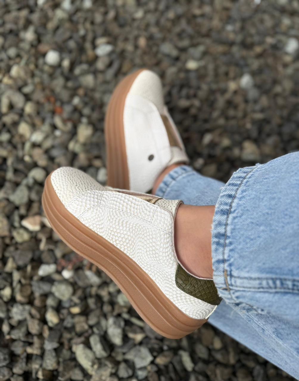 Tenis Cuero Dublin Hueso