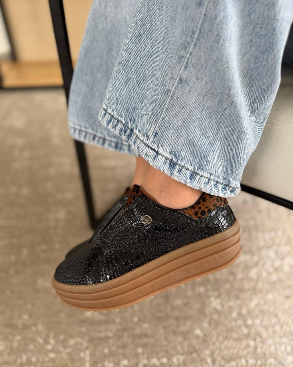 Tenis Cuero Dublin Negro