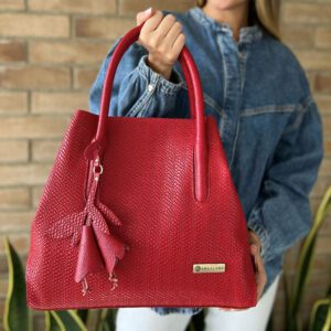 BOLSOS FLOR PANGOLIN ROJO