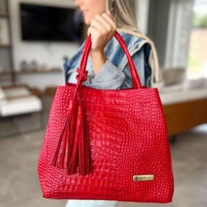 BOLSOS LUNA GAVIAL ROJO