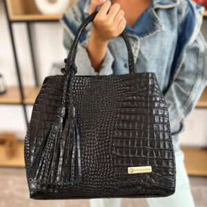 BOLSOS LUNA GAVIAL NEGRO