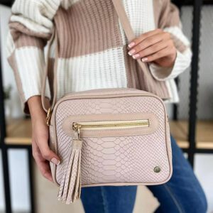 BOLSOS MANOS LIBRES RECTANGULAR ZAFIRO NUDE