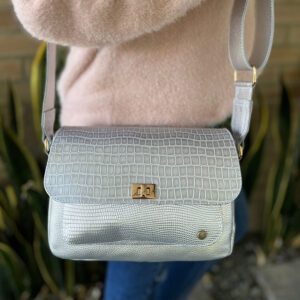 BOLSOS MANOS LIBRES ANACONDA PLATA